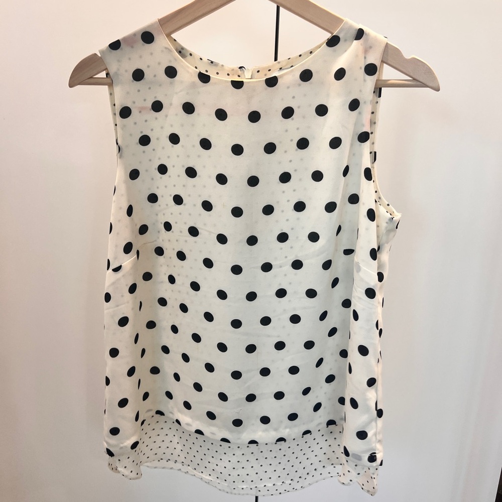 Rose & Olive Black and White Polka Dot Blouse